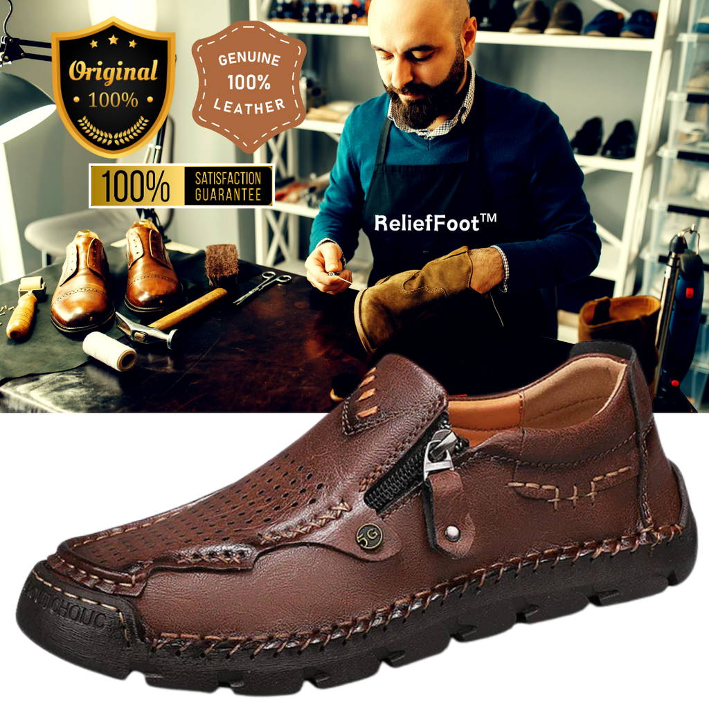 ReliefFootTM⏰Promotion - 70% OFF🔥 Men Casual Leather Loafer Summer Flat Soft Light Shoes