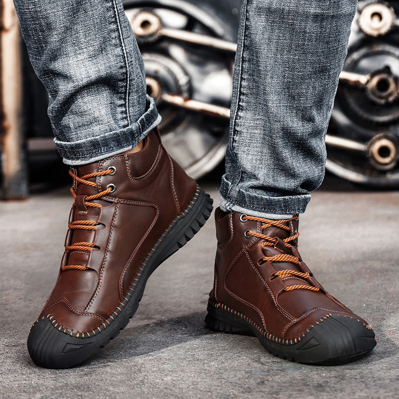 (🔥CLEARANCE SALE - 70% OFF)-Stitched Hand-Sewn Cowhide Medical Shoes - Increase Muscle Relaxation