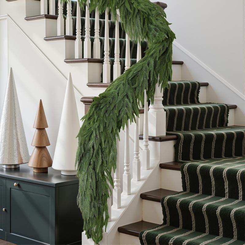 6/9/12 ft Artificial Christmas Garland, Real Touch Norfolk Pine Garland