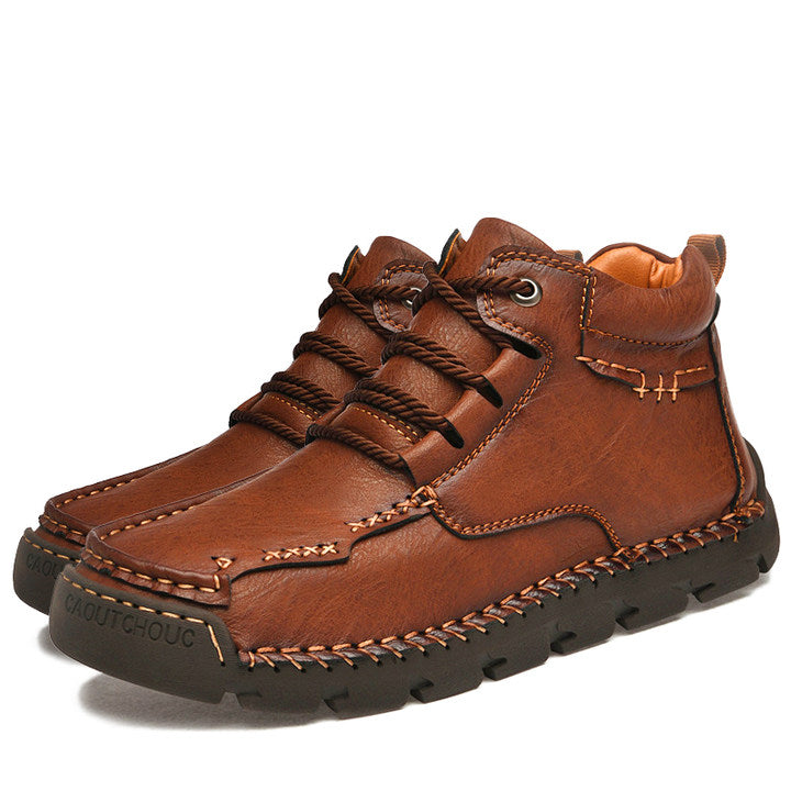 (🔥CLEARANCE SALE - 70% OFF)Men's Hand-Sewn Wear-Resistant Waterproof Cowhide Shoes