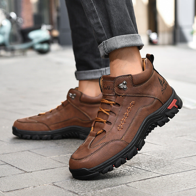 (🔥CLEARANCE SALE - 70% OFF)Men's Comfortable Wear-resistant Orthopedic Hand-sewn Leather Shoes