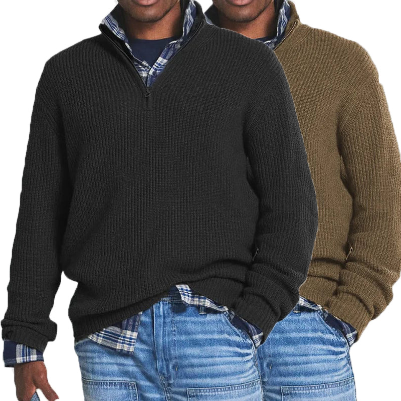 Men's Business Casual Zipper Sweatshirt