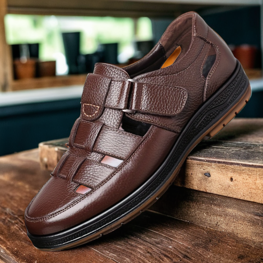 Marlin Leather Slip-On Sandals