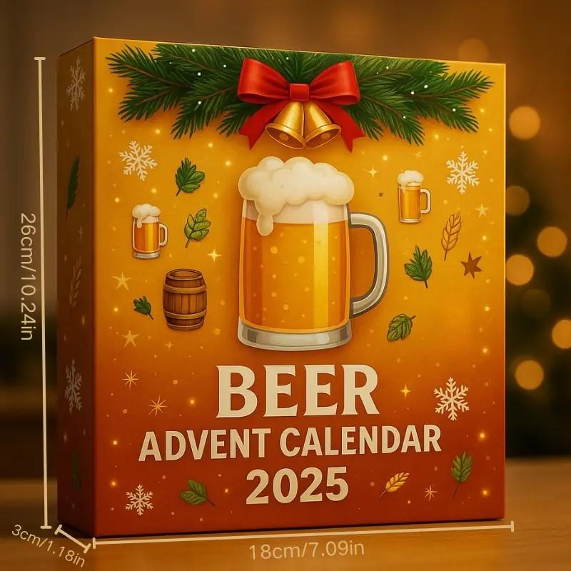2025 Edition Christmas Countdown Gift Box- 24-Day Acrylic Mini Bottle Display Set