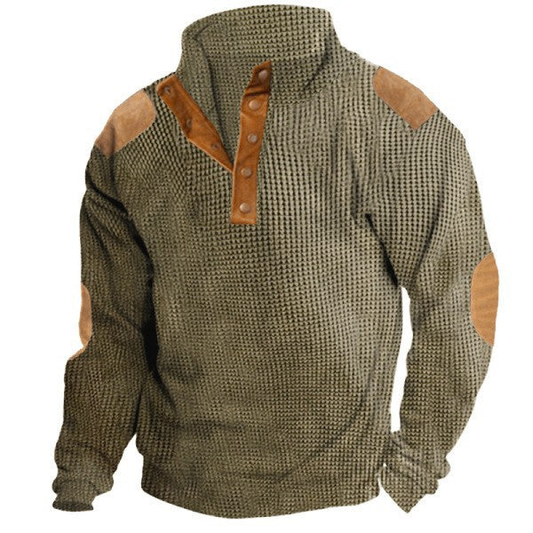 Clearance Sale - Men's Basic Corduroy Vintage Button Down Shirt with Elbow Patches