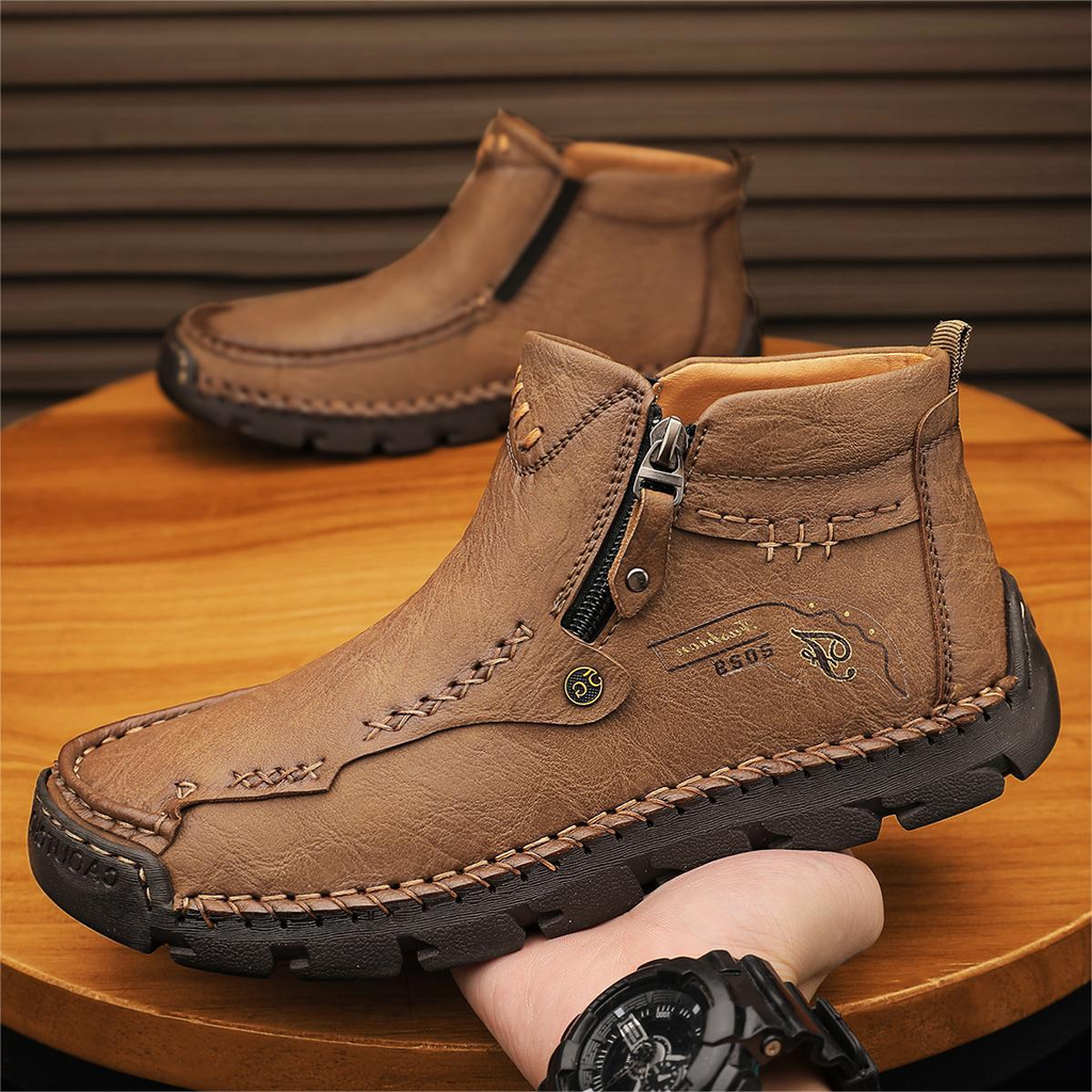 (🔥CLEARANCE SALE - 70% OFF)Men's Casual Handmade Leather Boots - Prevent Foot Diseases