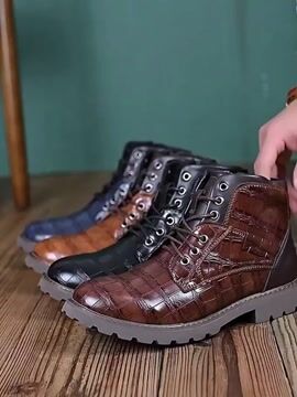 ⏰Promotion 70% OFF - Men's Orthopedic Comfortable Handmade Patchwork Genuine Leather Boots