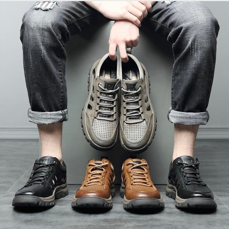 ReliefFootTMGARB Men's handmade cowhide porous breathable shoes