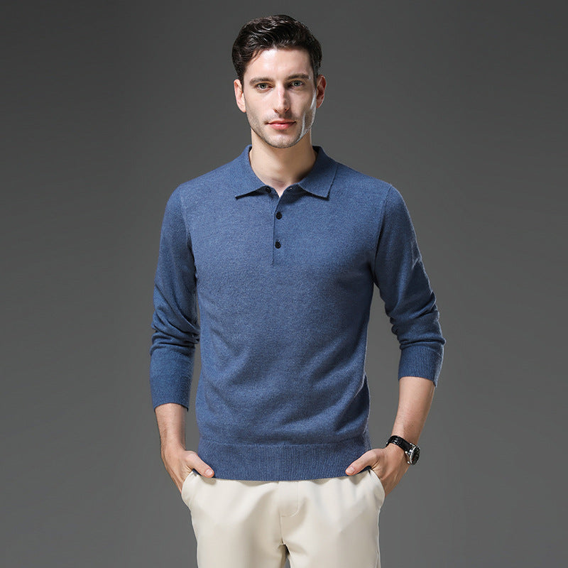 Glorivia™ | Cashmere Polo Business Sweater