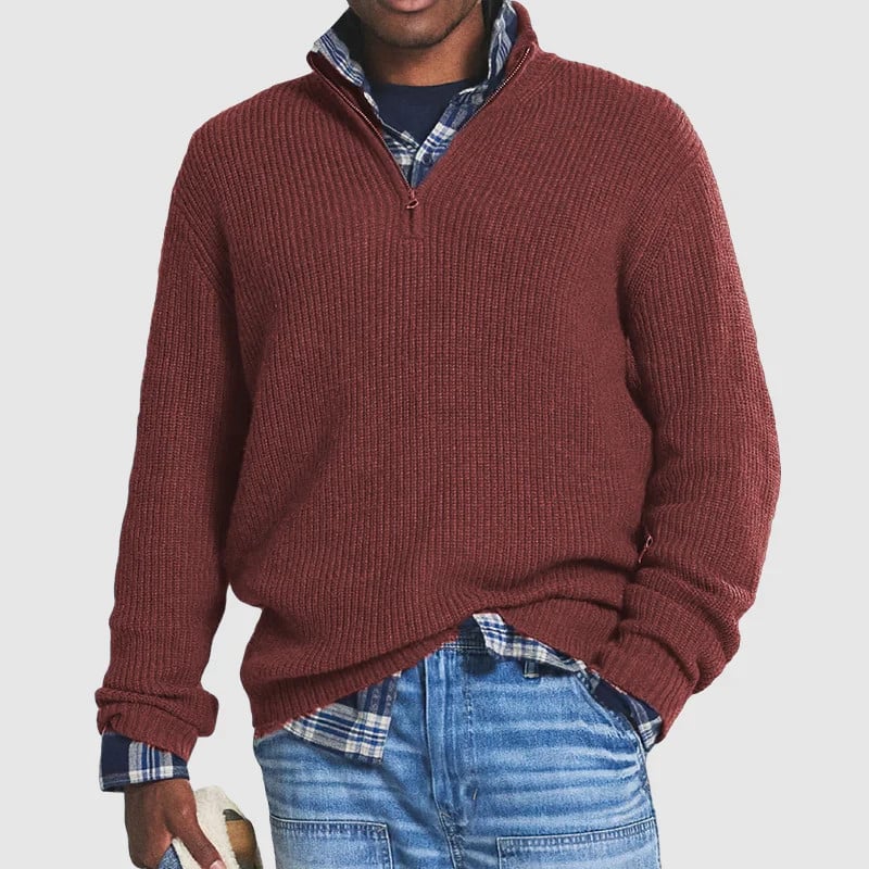 Men's Business Casual Zipper Sweatshirt