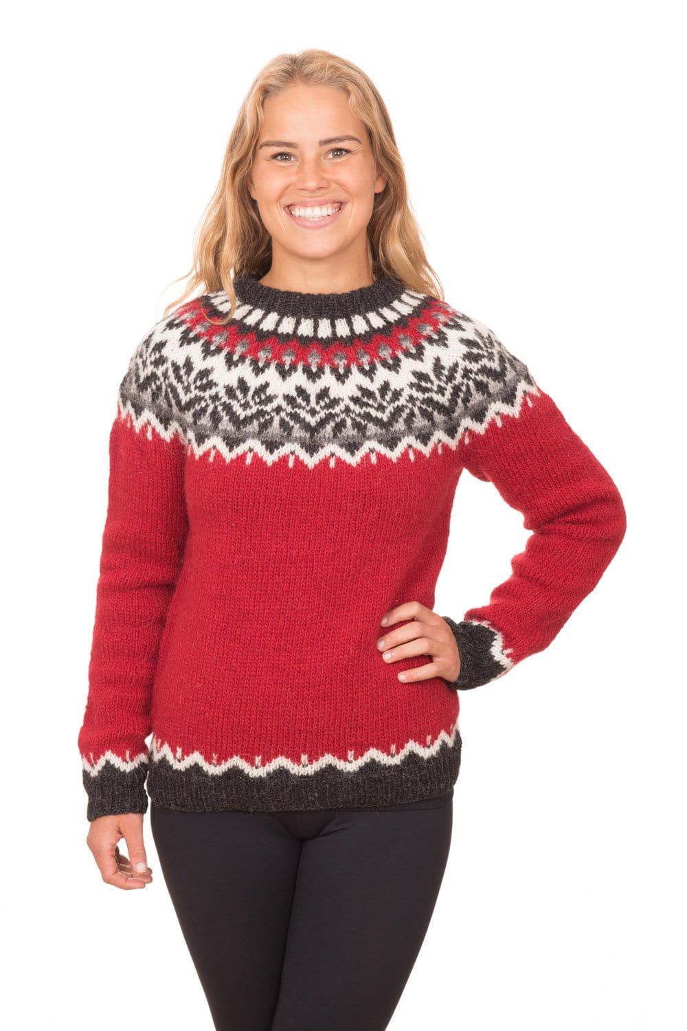 Gersemi - Icelandic Sweater -Red