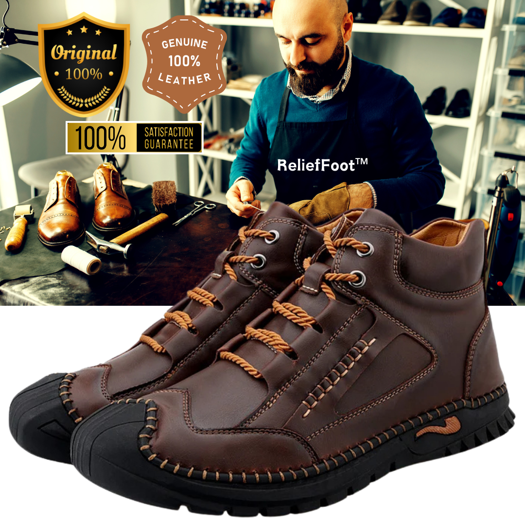 (🔥CLEARANCE SALE - 70% OFF)-Stitched Hand-Sewn Cowhide Medical Shoes - Increase Muscle Relaxation