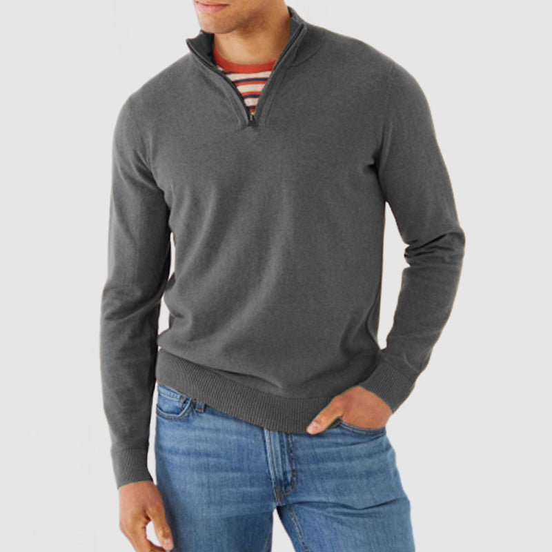 Men's Stand Collar Casual Cashmere Basic Sweater