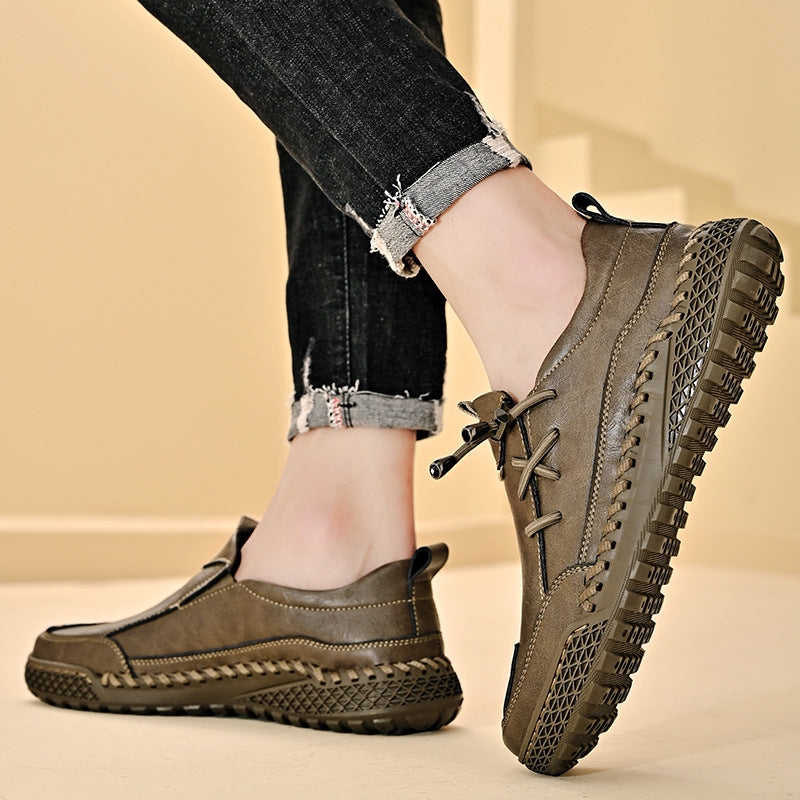 ReliefFootTM⏰Promotion - 70% OFF🔥Men's Handmade Genuine Leather Glue-Free Slip-on Orthopedic Shoes