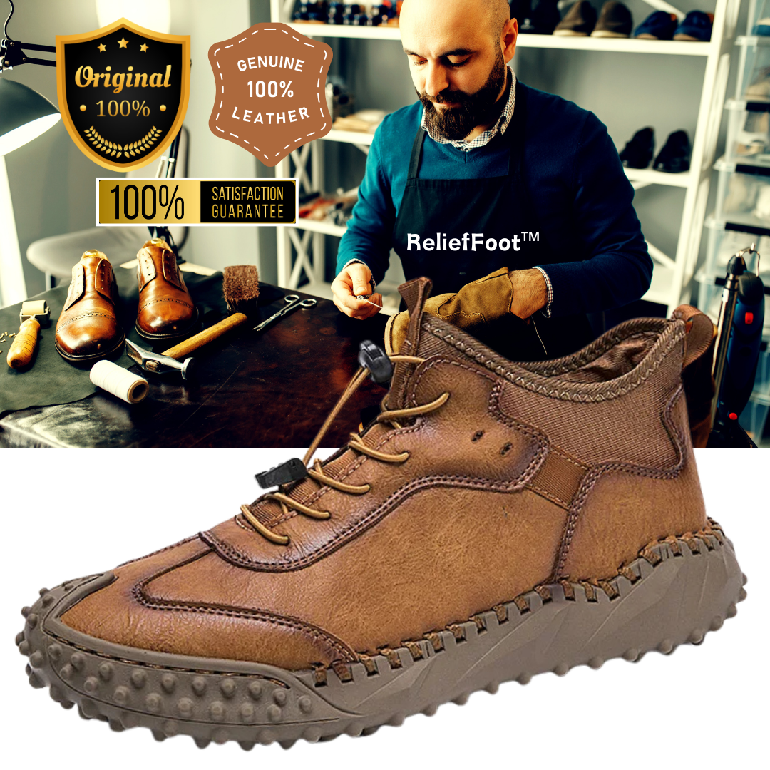 ReliefFootTM⏰Promotion - 70% OFF🔥 Men's Soft Non-slip Handmade Genuine Leather Socks Shoes
