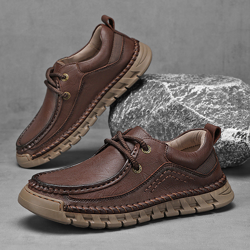 ⏰Promotion 70% OFF - LarucoartoTM Men's Orthopedic Comfortable Genuine Leather Slip On Walking Shoes