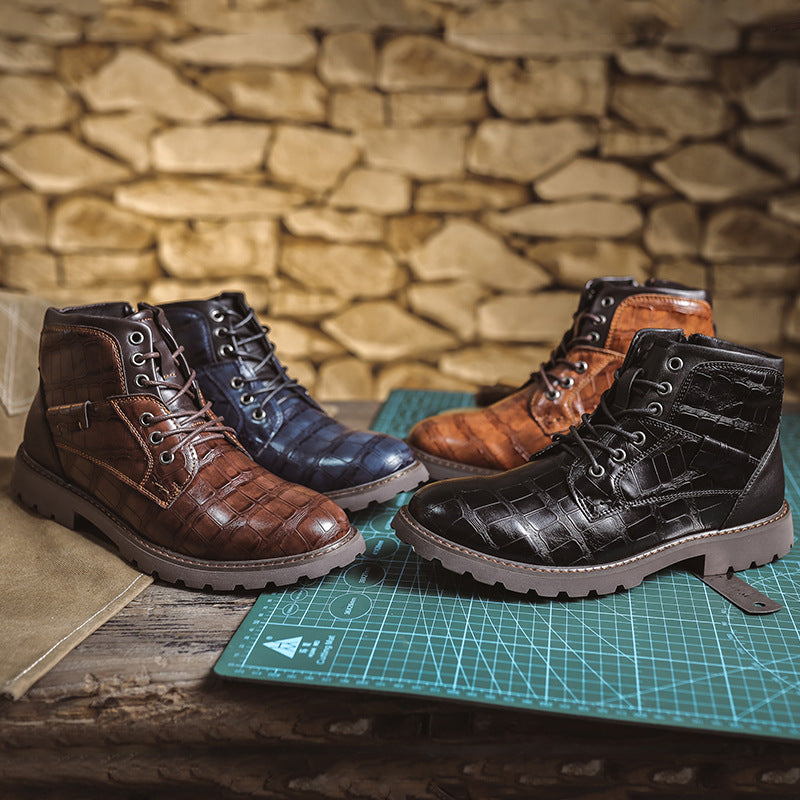 ⏰Promotion 70% OFF - Men's Orthopedic Comfortable Handmade Patchwork Genuine Leather Boots