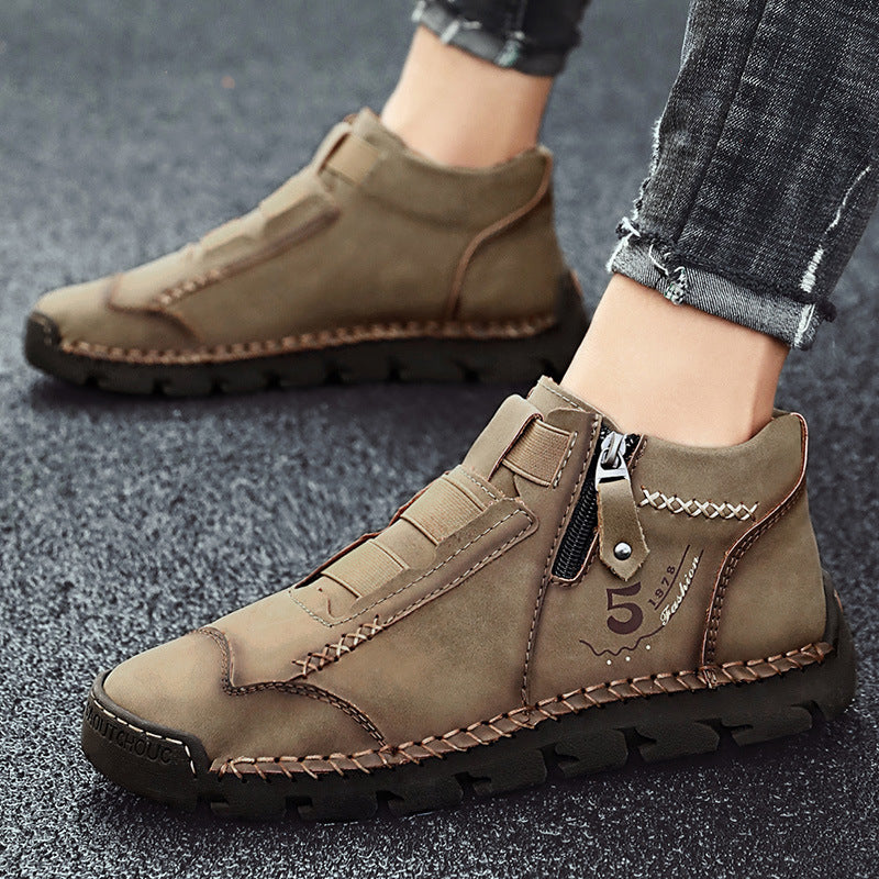 ReliefFootTM Men's Vintage Casual Soft And Breathable Cowhide Leather Boots