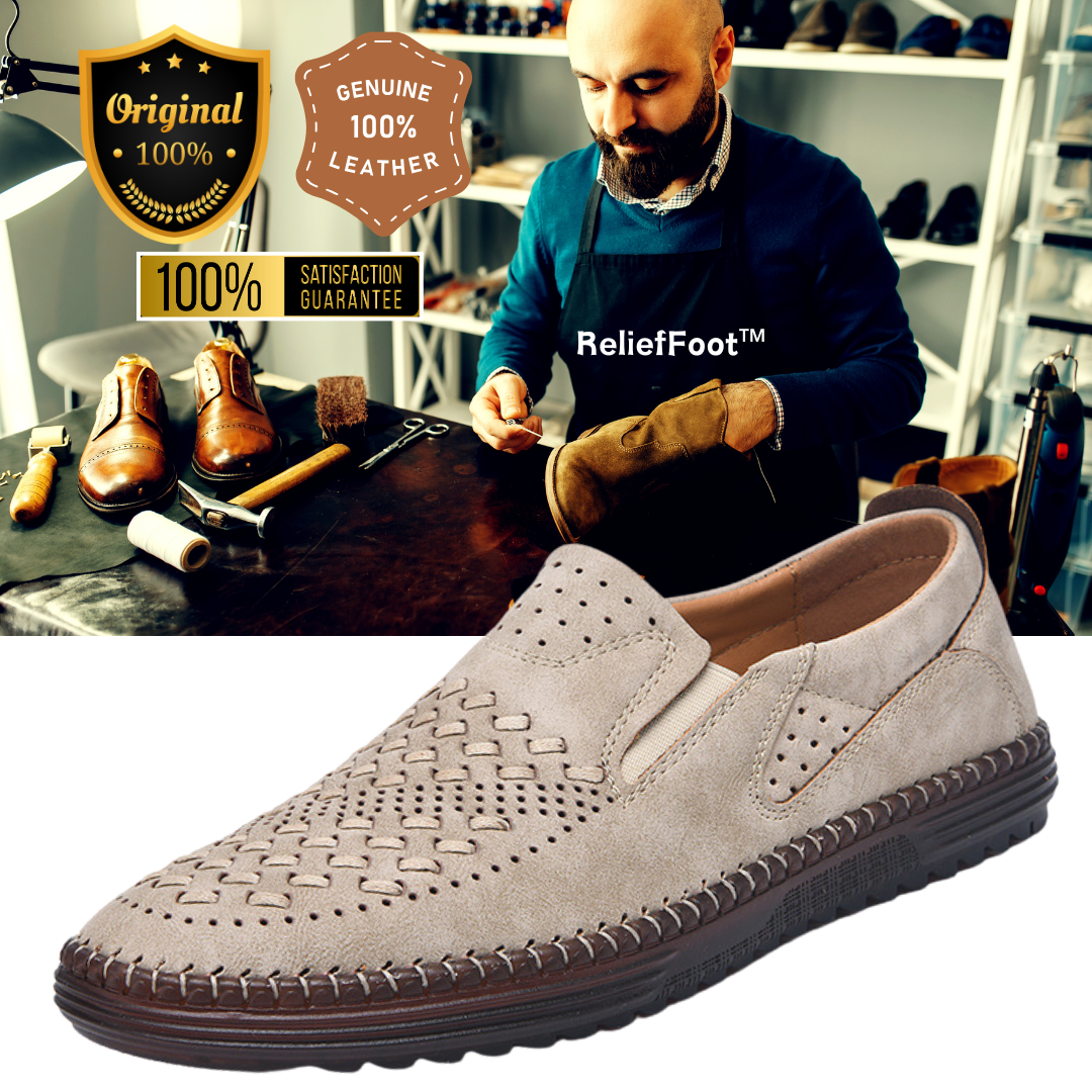 ⏰Promotion 50% OFF - 2025 Spring Men's Orthopedic Comfortable Casual Genuine Leather Slip On Loafers