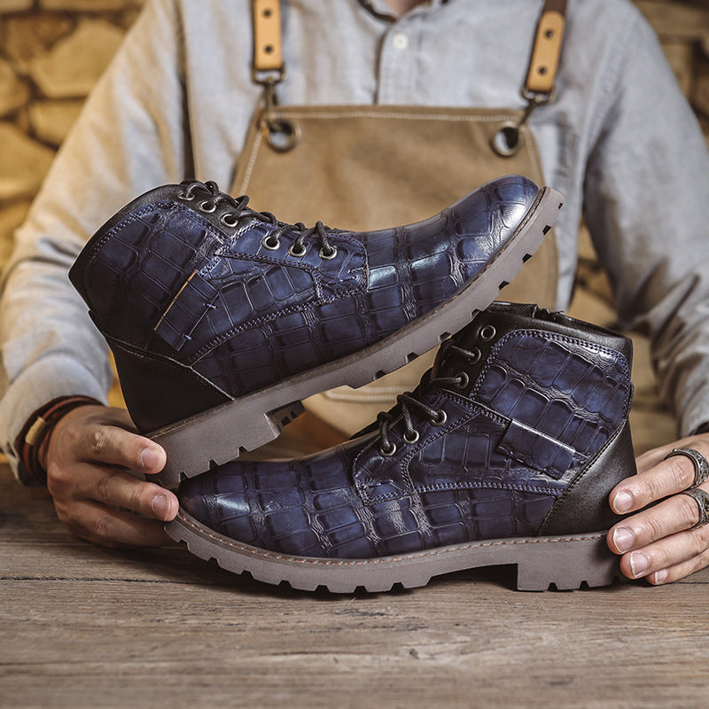 ⏰Promotion 70% OFF - Men's Orthopedic Comfortable Handmade Patchwork Genuine Leather Boots