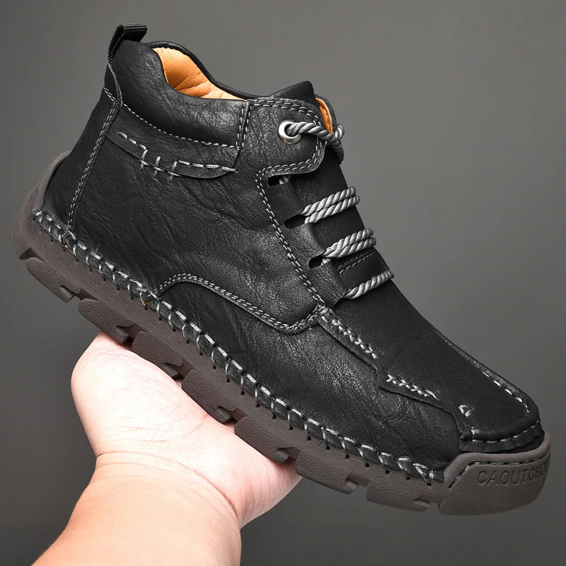 (🔥CLEARANCE SALE - 70% OFF)Men's Hand-Sewn Wear-Resistant Waterproof Cowhide Shoes