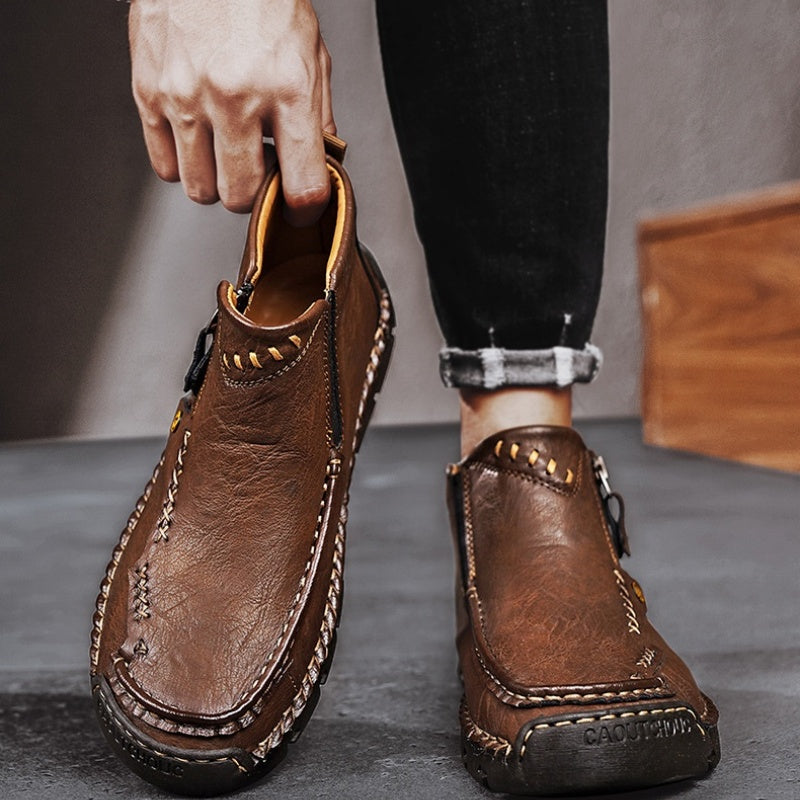 (🔥CLEARANCE SALE - 70% OFF)Men's Casual Handmade Leather Boots - Prevent Foot Diseases