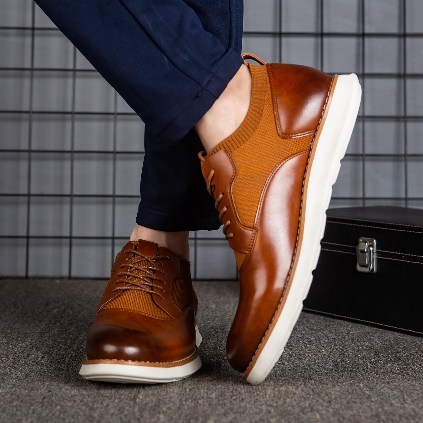 ReliefFootTM⏰Promotion - 70% OFF🔥 Men's Loafers Genuine Leather Shoes Casual Oxford Lace Up Dress Shoes