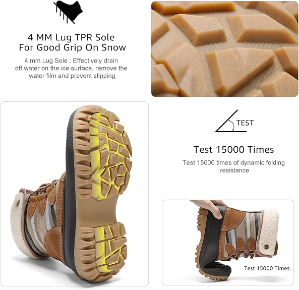 Womens Winter Duck Boots Waterproof Cold Weather Snow Boots