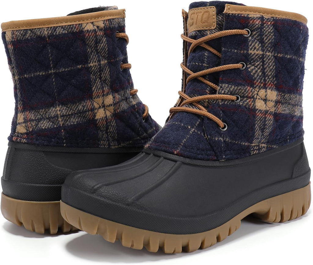 Duck Boots for Women Waterproof Winter Boots Quilted Snow Boots