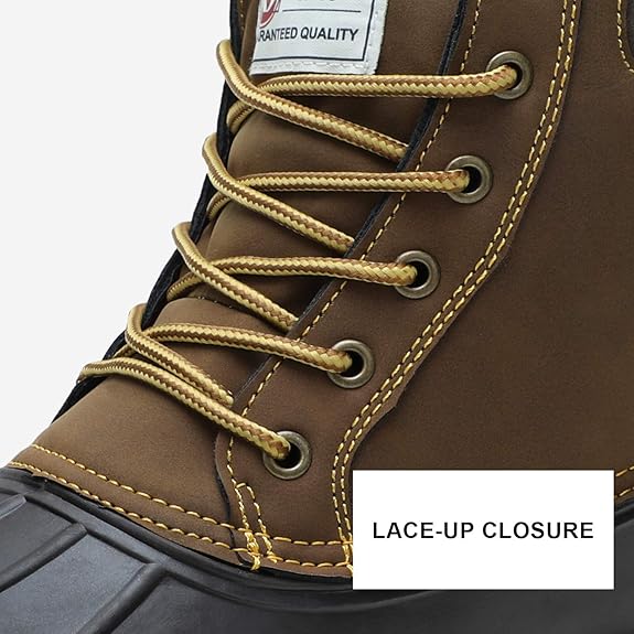 Mens Duck Boot | Waterproof Shell | Fur Lined Insulated Winter Snow Boot