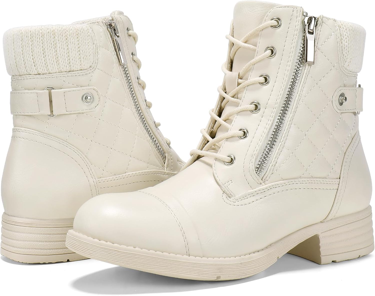 Women's Combat Boots Lace up Ankle Booties