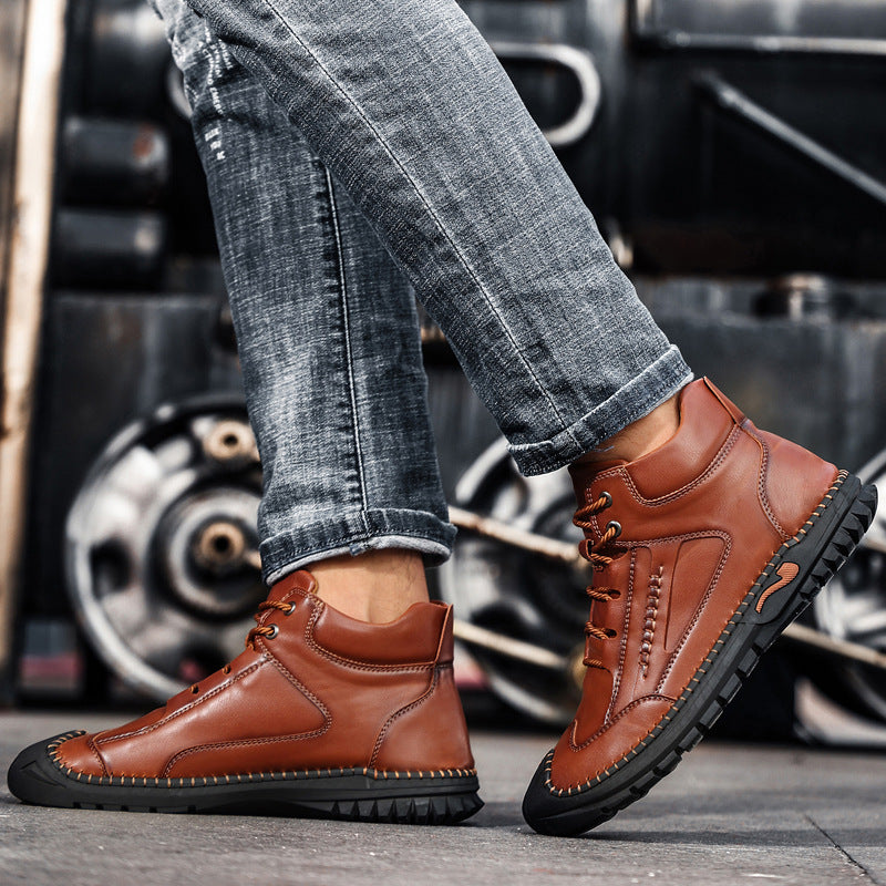 (🔥CLEARANCE SALE - 70% OFF)-Stitched Hand-Sewn Cowhide Medical Shoes - Increase Muscle Relaxation