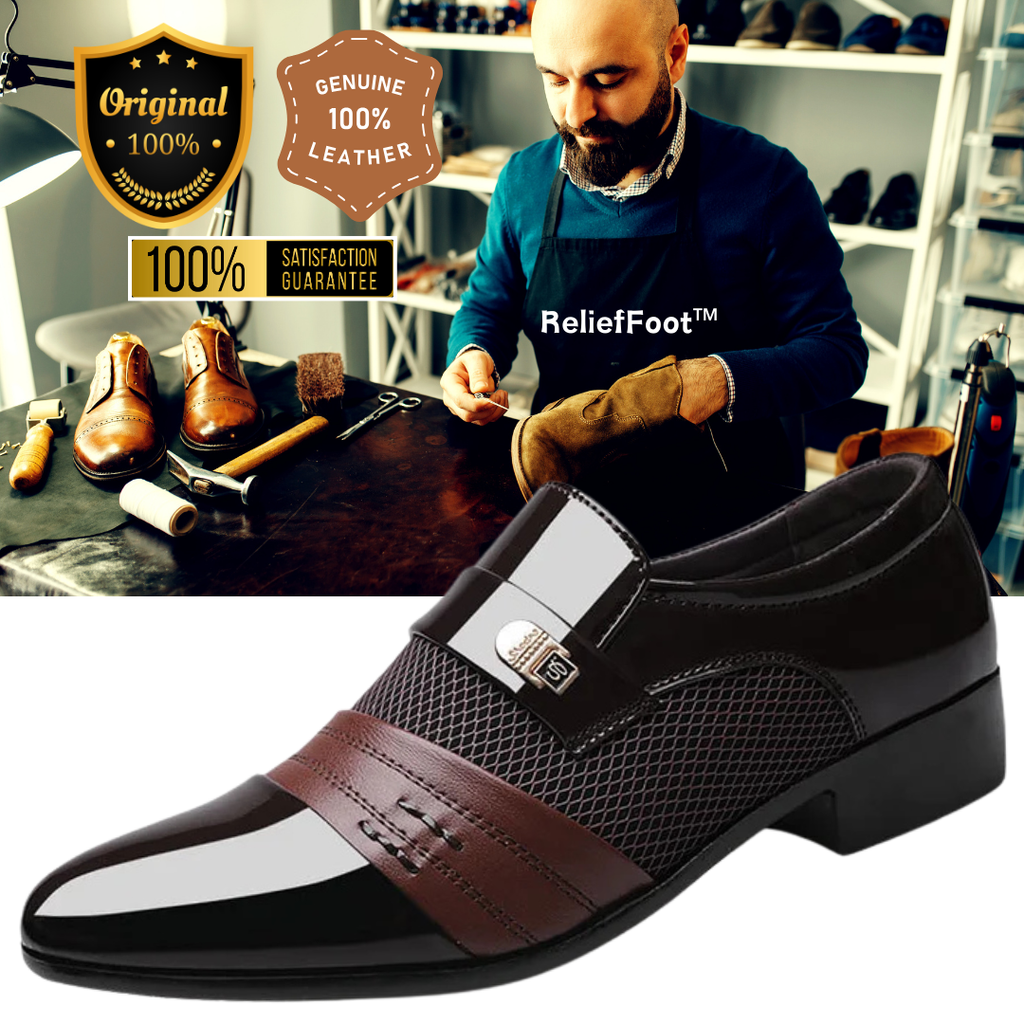 (Sale-70%off)2025 Spring New Business Patchwork Leather Shoes