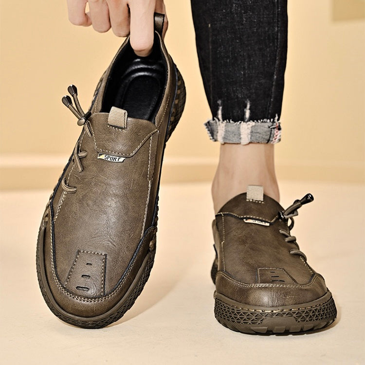 ReliefFootTM⏰Promotion - 70% OFF🔥Men's Handmade Genuine Leather Glue-Free Slip-on Orthopedic Shoes