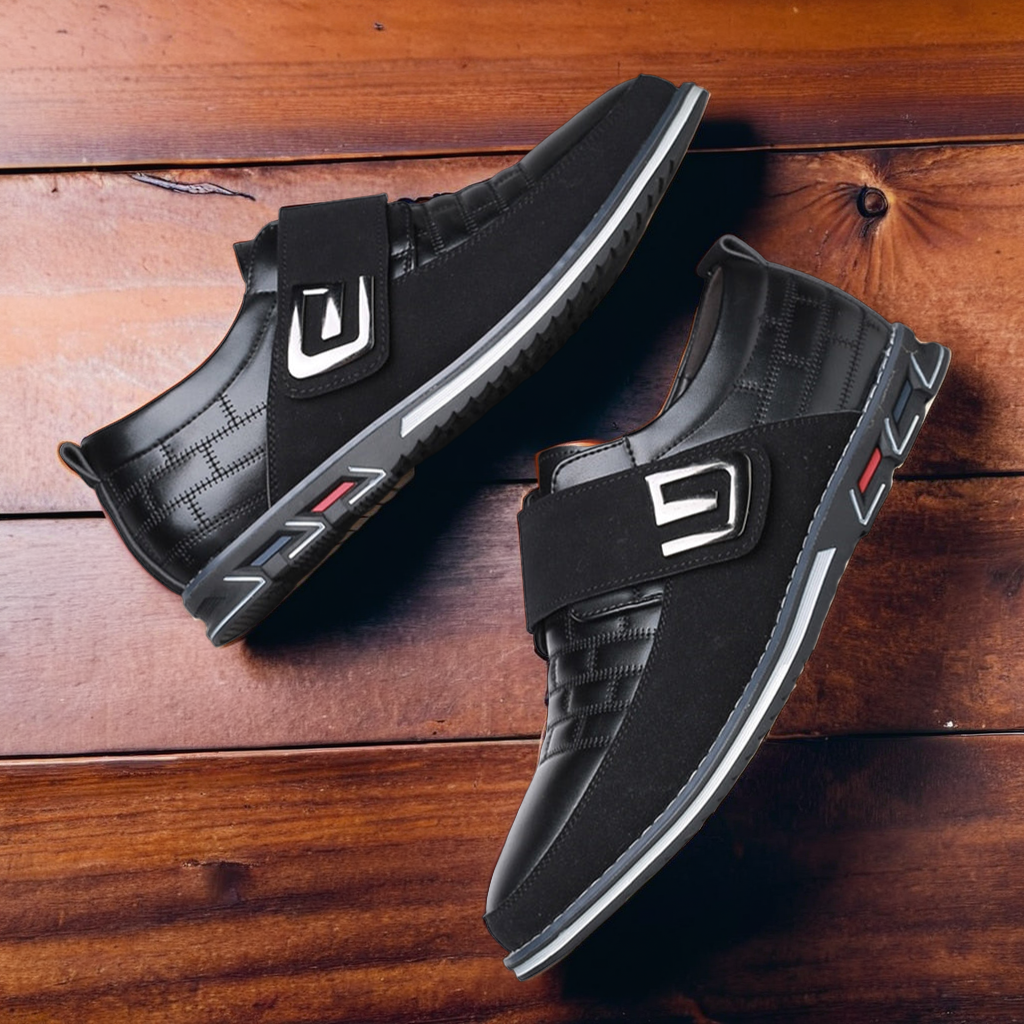 David's Velcro OxfordTM | Premium Leather Slip-On Shoes