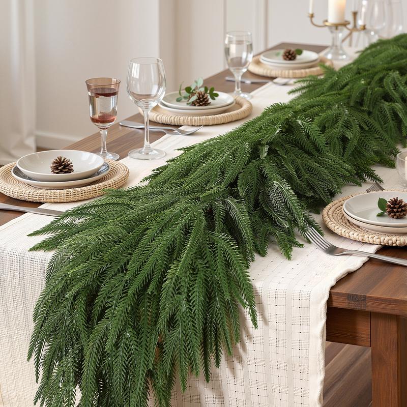 6/9/12 ft Artificial Christmas Garland, Real Touch Norfolk Pine Garland