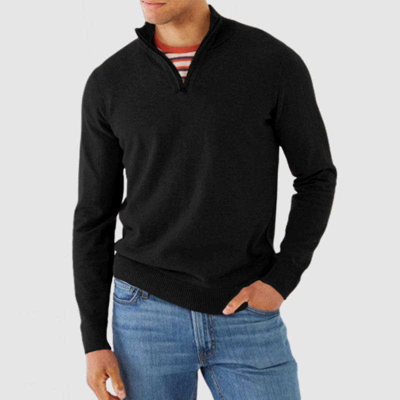 Men's Stand Collar Casual Cashmere Basic Sweater