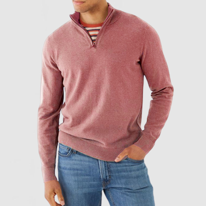 Men's Stand Collar Casual Cashmere Basic Sweater