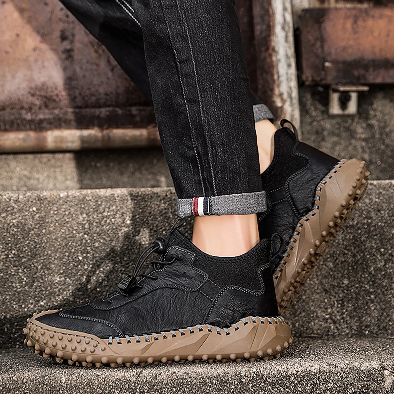 ReliefFootTM⏰Promotion - 70% OFF🔥 Men's Soft Non-slip Handmade Genuine Leather Socks Shoes