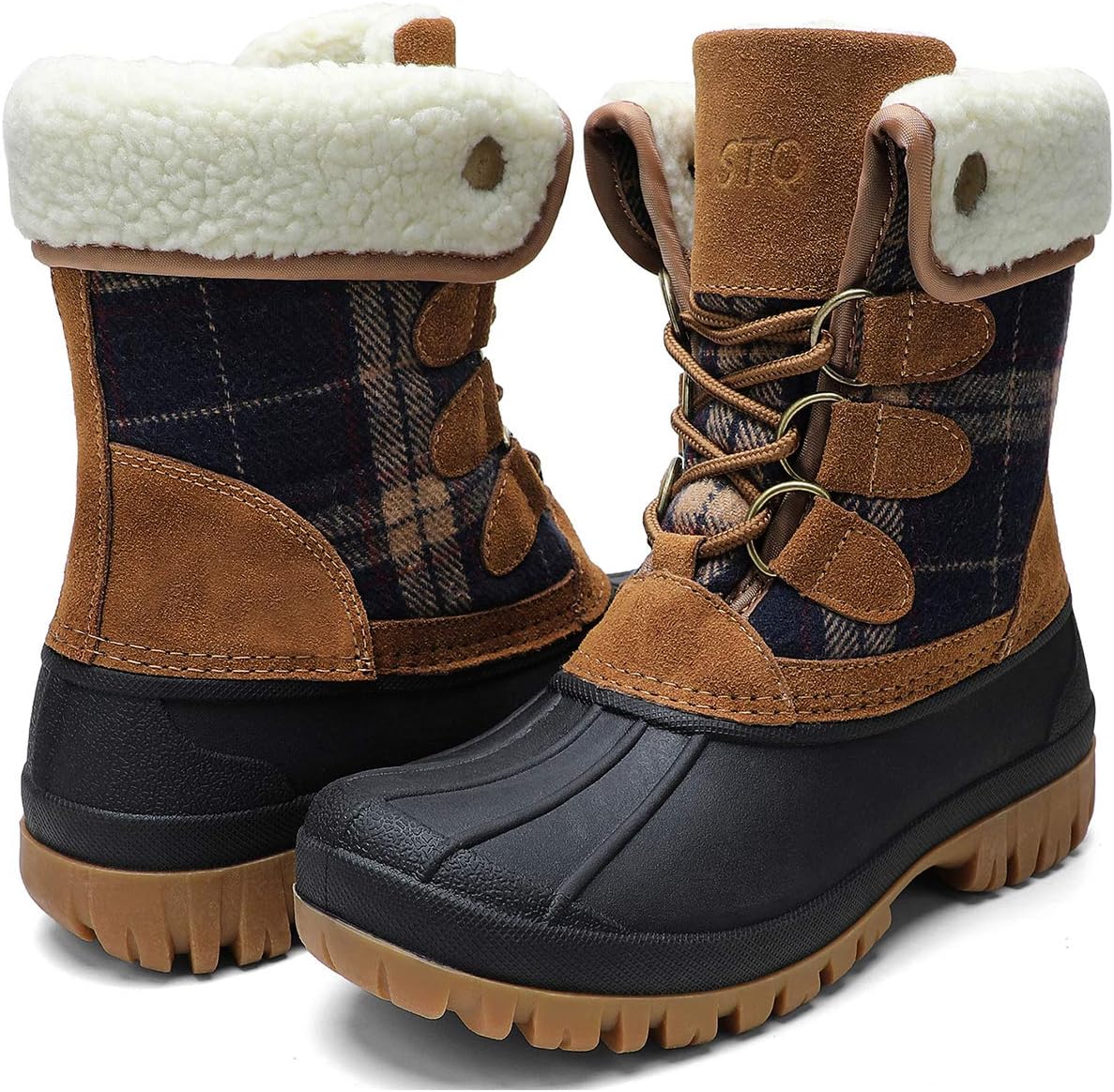 Womens Winter Duck Boots Waterproof Cold Weather Snow Boots
