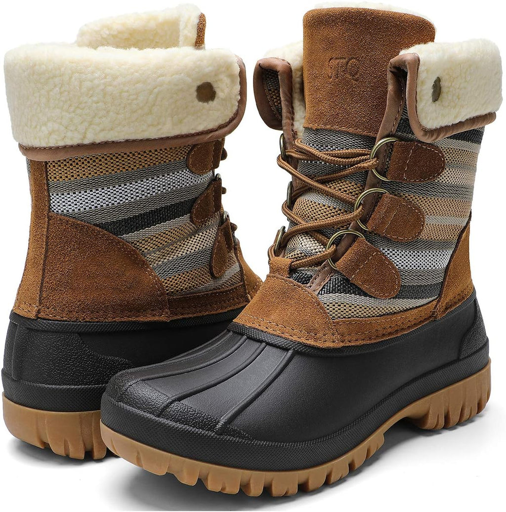 Womens Winter Duck Boots Waterproof Cold Weather Snow Boots
