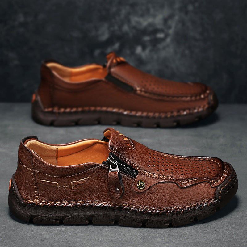 ReliefFootTM⏰Promotion - 70% OFF🔥 Men Casual Leather Loafer Summer Flat Soft Light Shoes