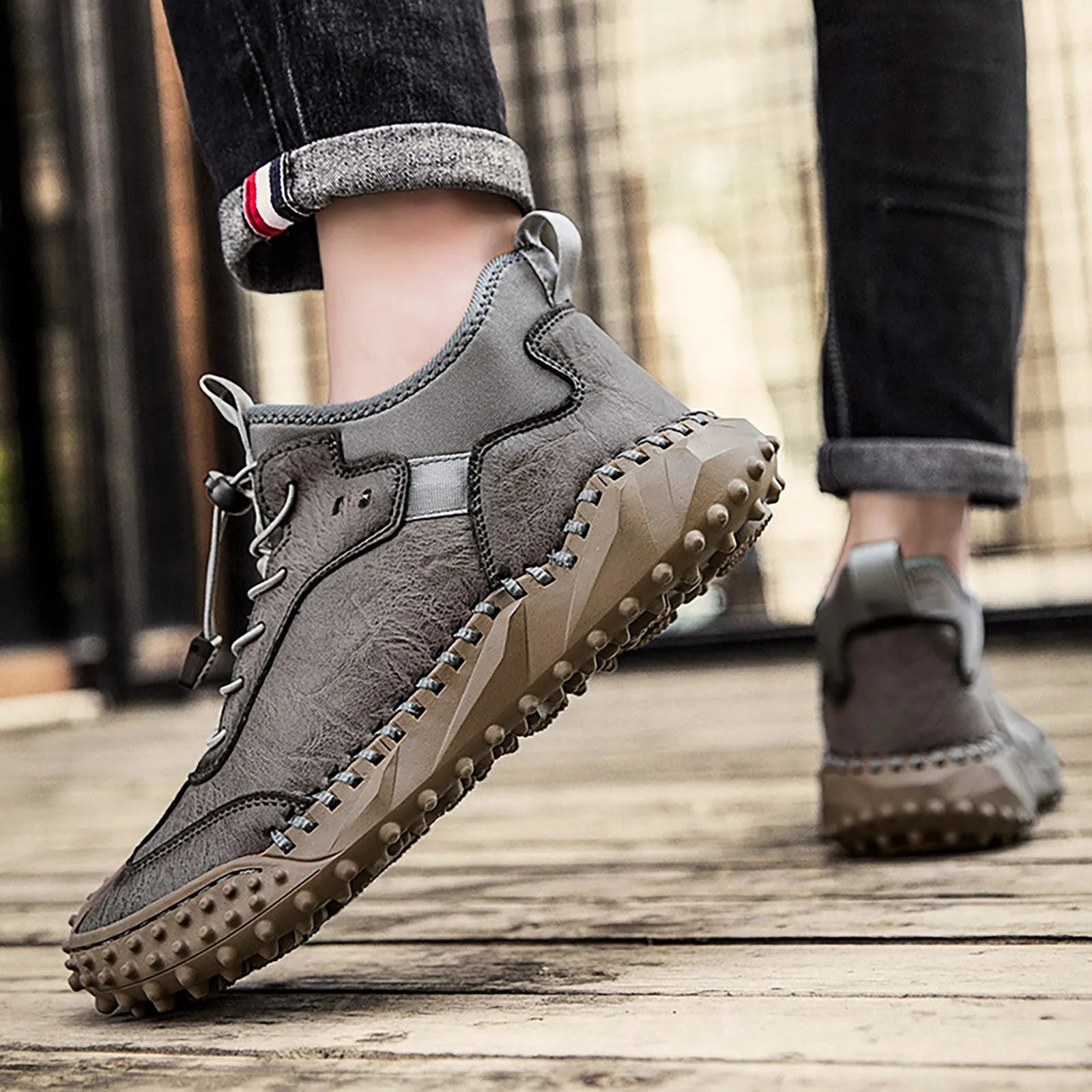 ReliefFootTM⏰Promotion - 70% OFF🔥 Men's Soft Non-slip Handmade Genuine Leather Socks Shoes