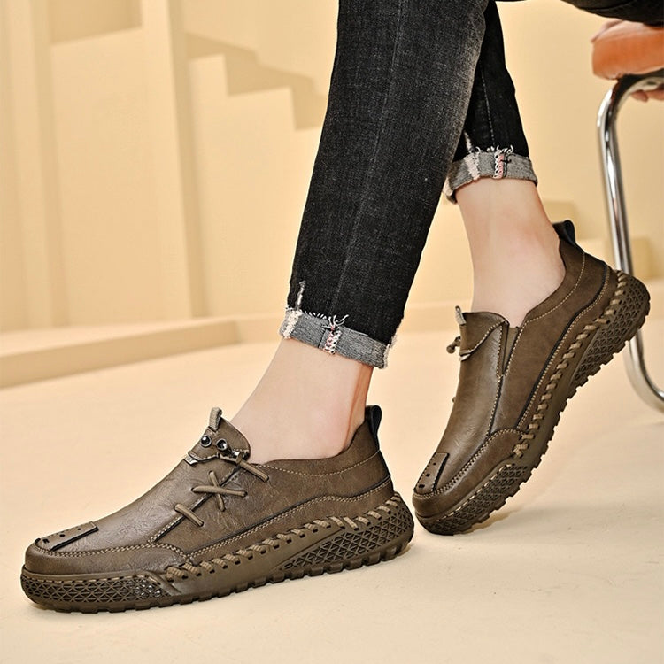 ReliefFootTM⏰Promotion - 70% OFF🔥Men's Handmade Genuine Leather Glue-Free Slip-on Orthopedic Shoes