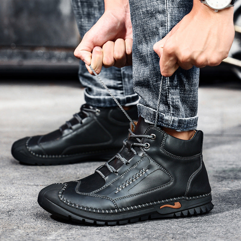 (🔥CLEARANCE SALE - 70% OFF)-Stitched Hand-Sewn Cowhide Medical Shoes - Increase Muscle Relaxation