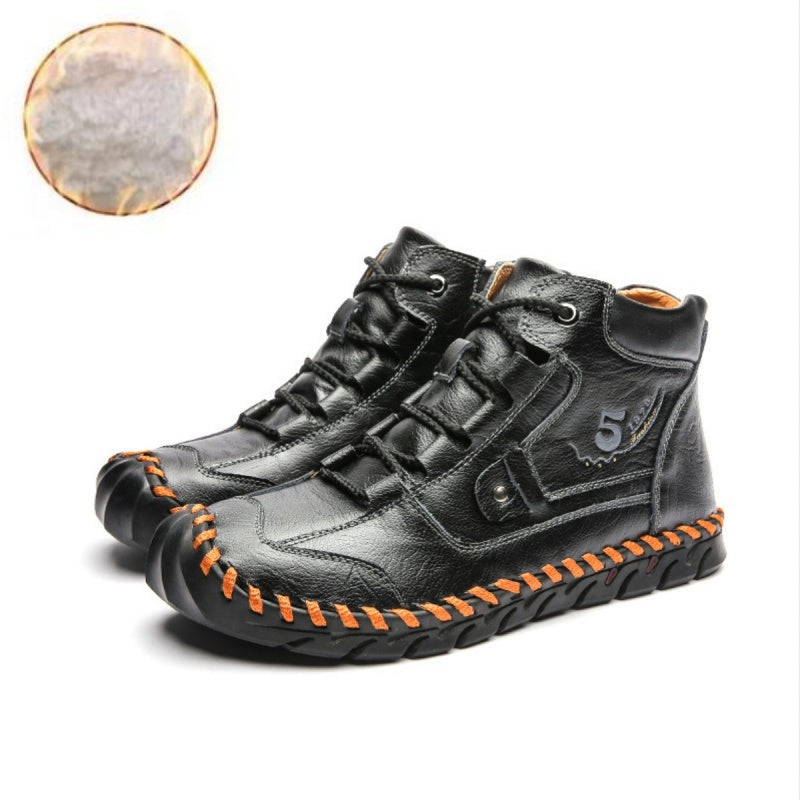 (🔥CLEARANCE SALE - 70% OFF)-Stitched Hand-Sewn Embossed Cowhide Medical Shoes - Relieve Soreness