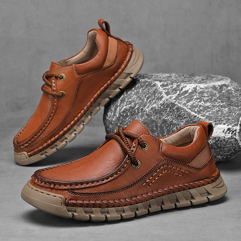 ⏰Promotion 70% OFF - LarucoartoTM Men's Orthopedic Comfortable Genuine Leather Slip On Walking Shoes