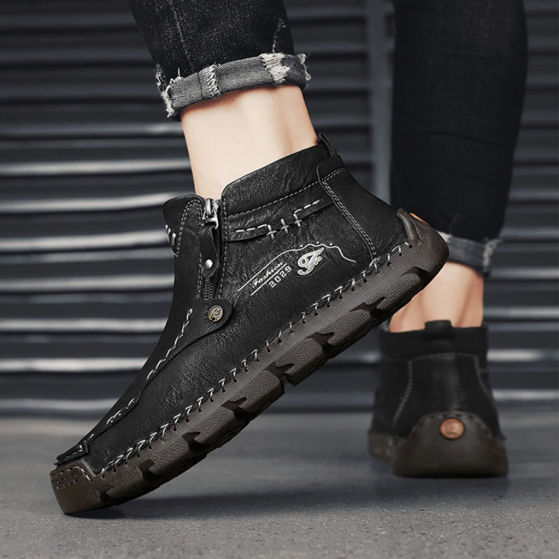 (🔥CLEARANCE SALE - 70% OFF)Men's Casual Handmade Leather Boots - Prevent Foot Diseases