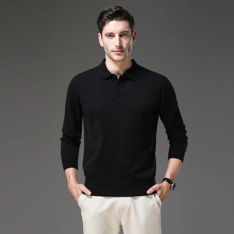 Glorivia™ | Cashmere Polo Business Sweater