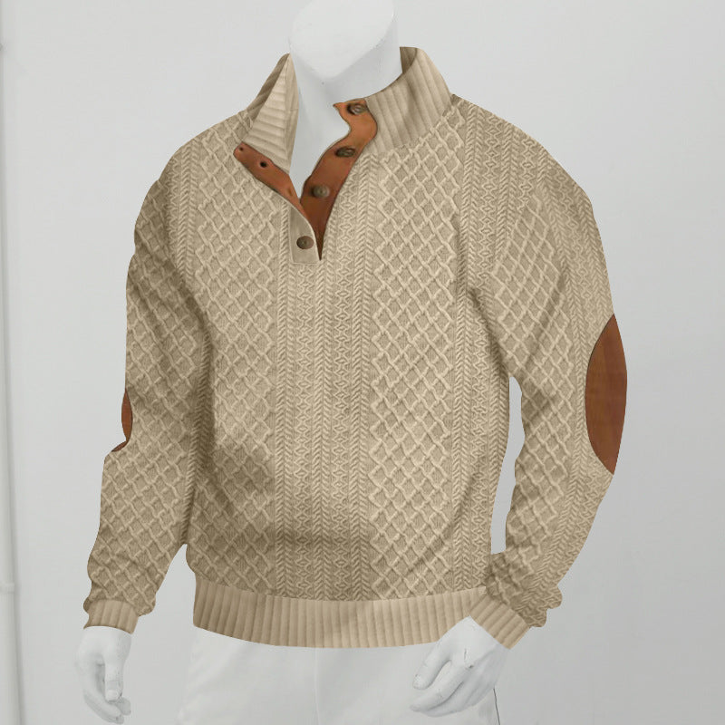 Autumn sale discount 70% - Men's  Long Sleeve Cashmere Sports Sweater